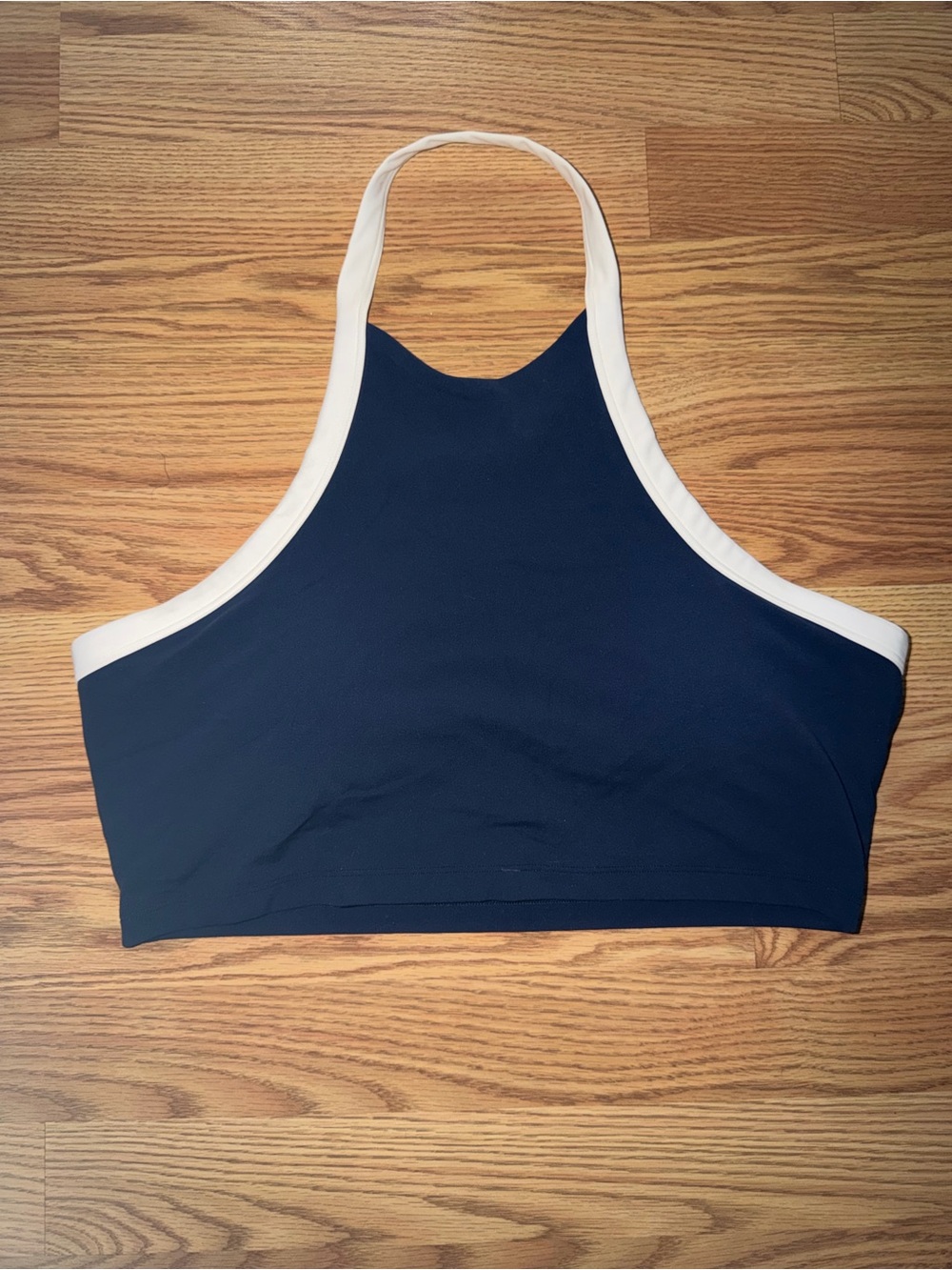 Lululemon Halter with White Trim - Navy